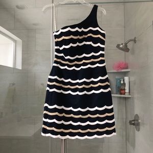 WORN ONCE Navy one shoulder Lilly Pulitzer Dress